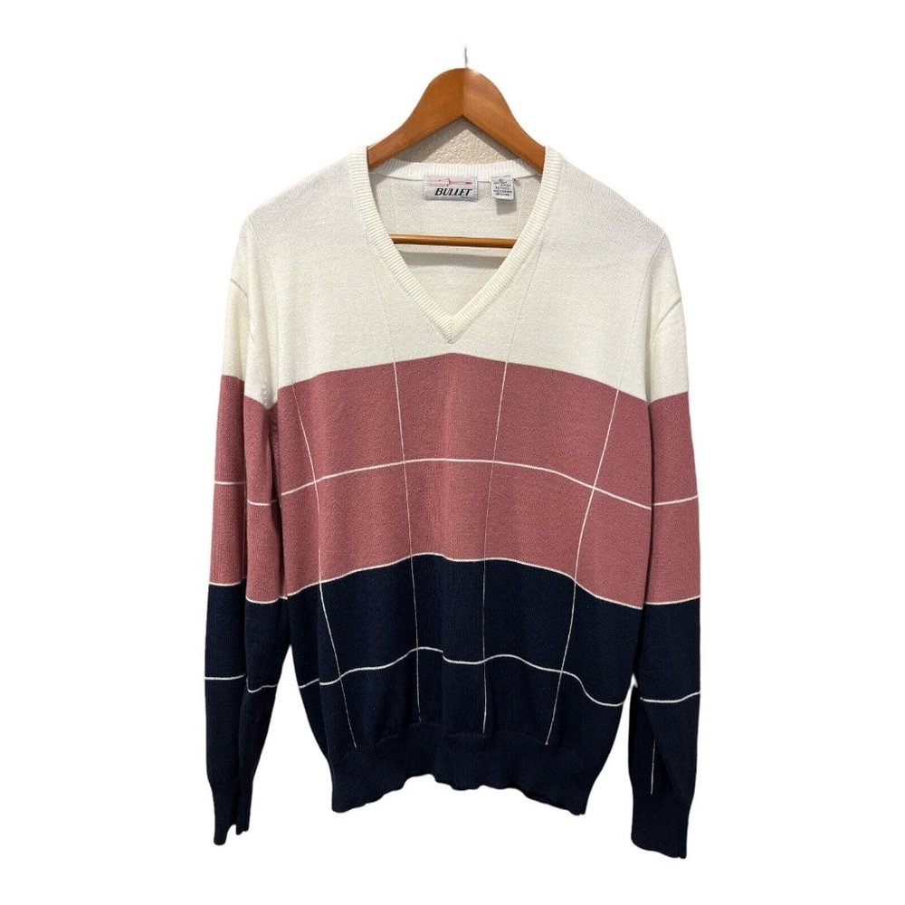 VTG 80’s 90’s Golf Argyle Pullover Women’s  Sweater Sz XL Multi Color Patterned